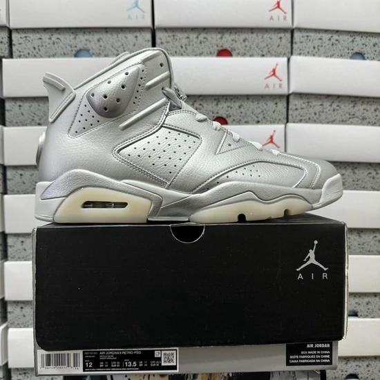 Paris Saint-Germain PSG × Nike Air Jordan 6 Retro Metallic Silver IQ5135-001 パリサンジェルマン PSG × ナイキ エアジョーダン6 レトロ メタリックシルバー