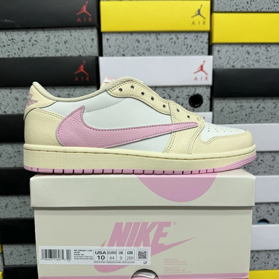 Travis Scott × Nike Air Jordan 1 Low OG Muslin/Shy Pink IQ7604-100 トラヴィススコット × ナイキ エアジョーダン1 ロー OG モスリン/シャイピンク