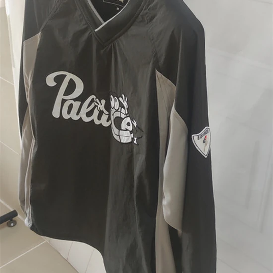 Palace Logo Stripes V-Neck Pullover Jacket ツートーン パレス ロゴ ストライプ Vネック プルオーバー ジャケット ツートーン