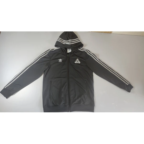 Palace x adidas Logo Stripes Zip-Up Hoodie ブラック パレス アディダス ロゴ ストライプ ジップアップ パーカー ブラック