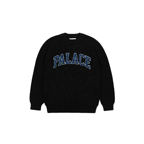 Palace Logo Crew Neck Sweater ブラック パレス ロゴ クルーネック セーター ブラック