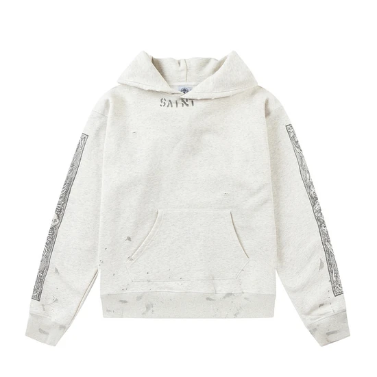 Saint Michael Logo Hoodie ヘザー セイント マイケル ロゴ パーカー ヘザー