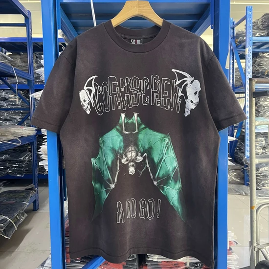Saint Michael Logo Graphic T-Shirt チャコール セイント マイケル ロゴ グラフィック Tシャツ チャコール