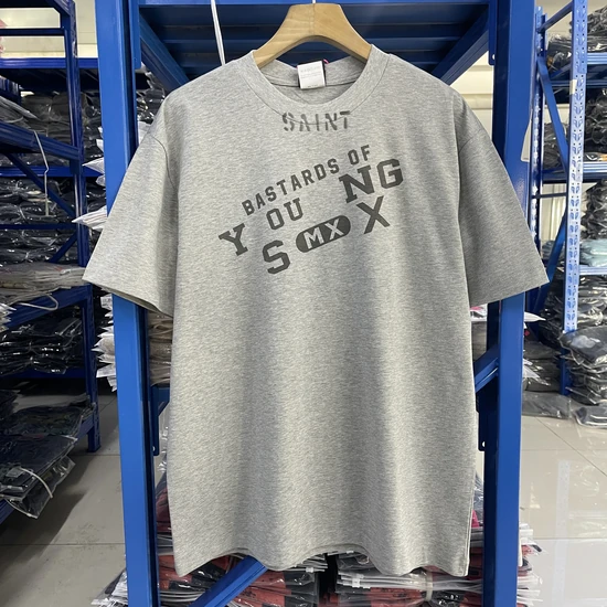 Saint Michael Logo T-Shirt グレー セイント マイケル ロゴ Tシャツ グレー