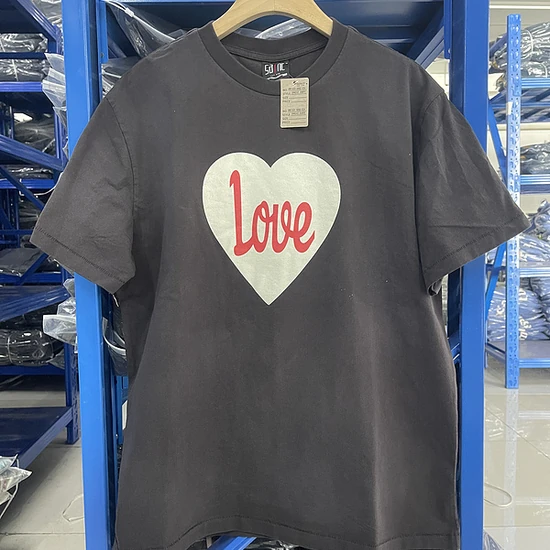 Saint Michael Logo Crew Neck T-Shirt チャコール セイント マイケル ロゴ クルーネック Tシャツ チャコール