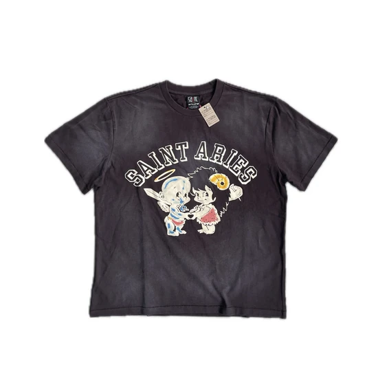 Saint Michael Logo Graphic T-Shirt チャコール セイント マイケル ロゴ グラフィック Tシャツ チャコール