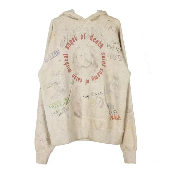 Saint Michael Logo Hoodie ヘザー セイント マイケル ロゴ パーカー ヘザー