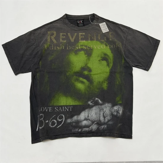 Saint Michael Graphic Logo T-Shirt チャコール セイント マイケル グラフィック ロゴ Tシャツ チャコール