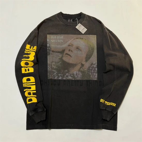 Saint Michael Logo Graphic Long Sleeve T-Shirt チャコール セイント マイケル ロゴ グラフィック ロングスリーブ Tシャツ チャコール