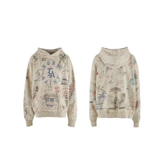 Saint Michael Logo Hoodie セイント マイケル ロゴ パーカー