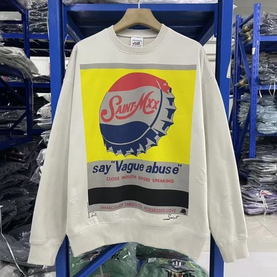Saint Michael Logo Crew Neck Sweatshirt セイント マイケル ロゴ クルーネック スウェットシャツ