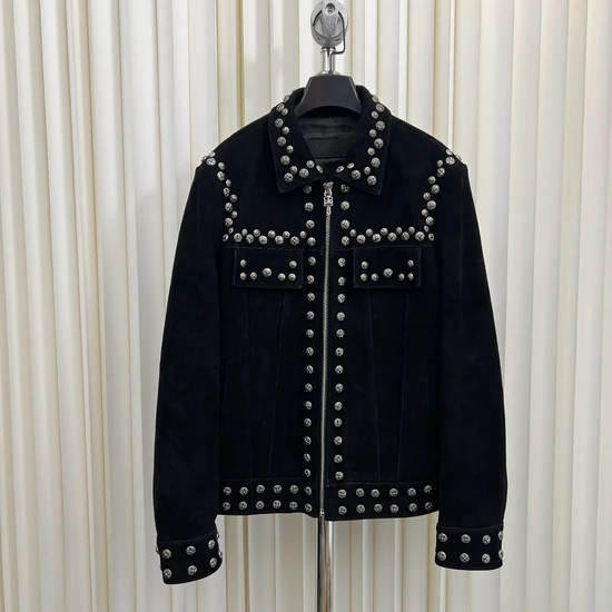 Chrome Hearts Studded Logo Studded Collar Jacket クロムハーツ スタッズ ロゴ スタッズ カラー ジャケット