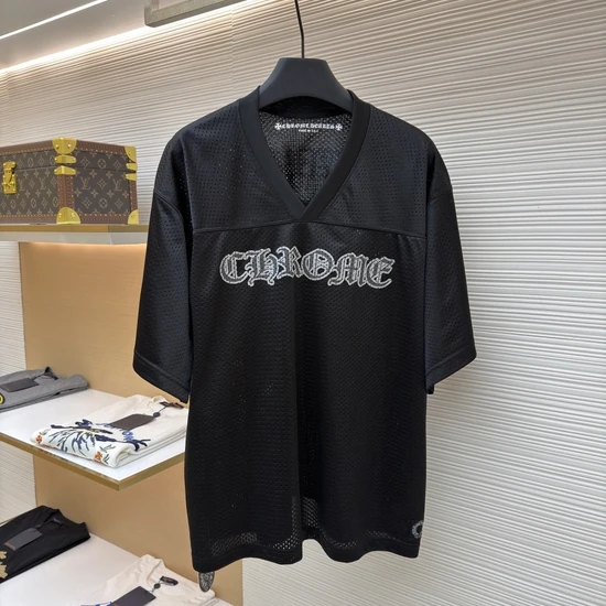Chrome Hearts Logo V-Neck Short Sleeve Mesh T-Shirt クロムハーツ ロゴ Vネック 半袖 メッシュ Tシャツ