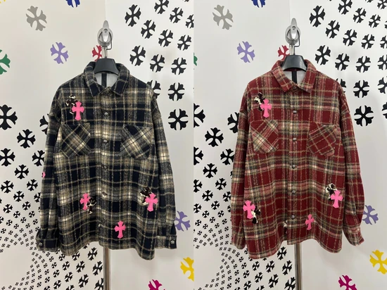 Chrome Hearts Logo Check Long Sleeve Button-Up Shirt クロムハーツ ロゴ チェック ロングスリーブ ボタンアップ シャツ