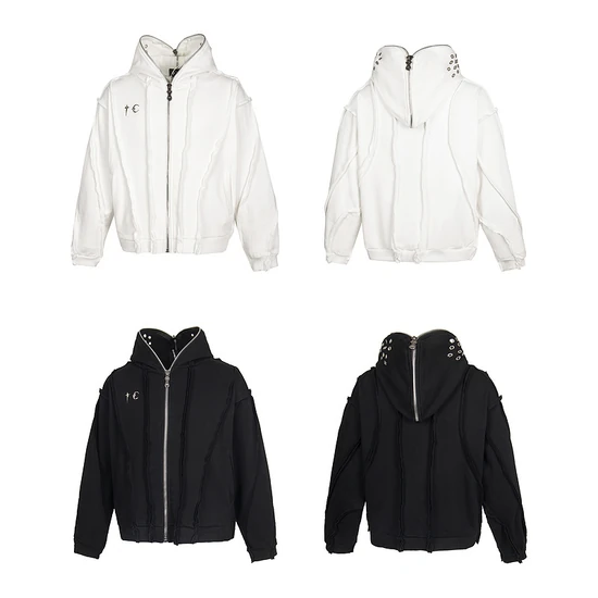 Thug Club Logo Eyelets Zip-Up Hoodie サグ クラブ ロゴ アイレット ジップアップ パーカー