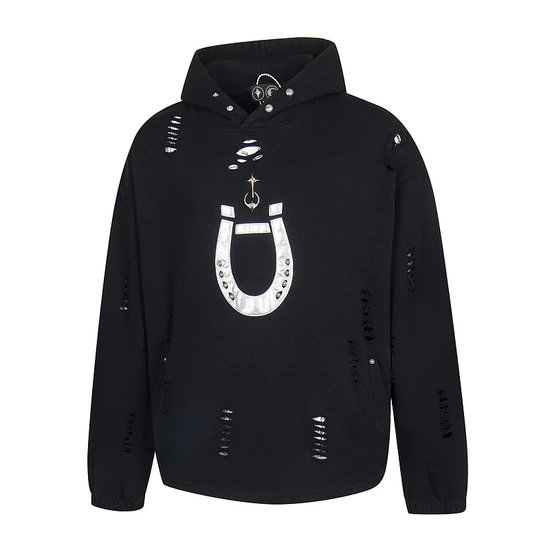 Thug Club Logo Distressed Hoodie サグ クラブ ロゴ ディストレスド パーカー