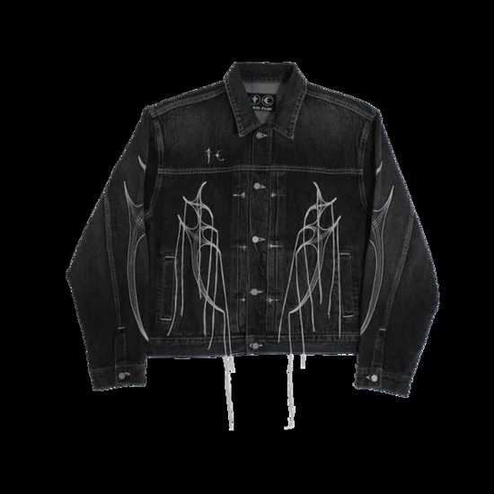 Thug Club Logo Graphic Denim Jacket サグ クラブ ロゴ グラフィック デニム ジャケット