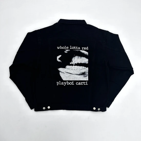 Playboi Carti Graphic Print Denim Jacket プレイボーイ カルティ グラフィック プリント デニム ジャケット