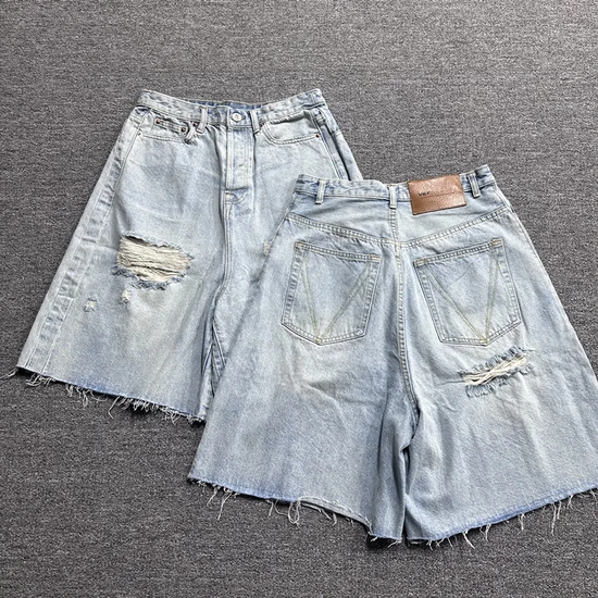 Vetements Distressed Ripped Denim Shorts ヴェトモン ディストレス リップド デニム ショーツ