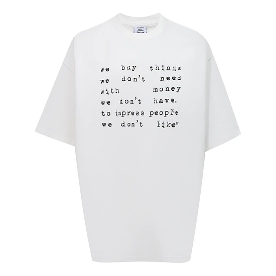 Vetements Text Print T-Shirt ヴェトモン テキスト プリント Tシャツ