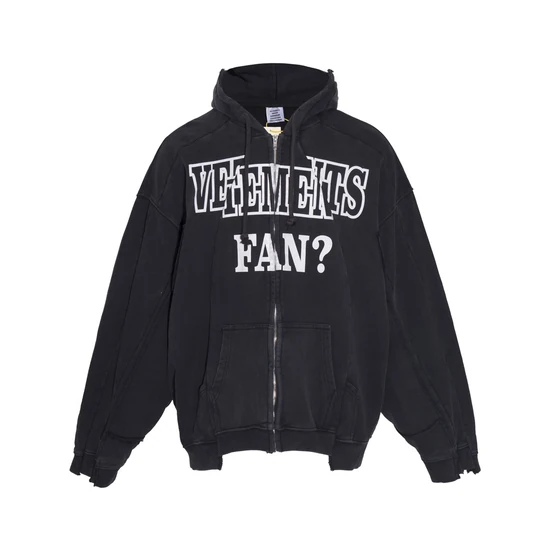 Vetements Logo Zip-Up Hoodie ヴェトモン ロゴ ジップアップ パーカー