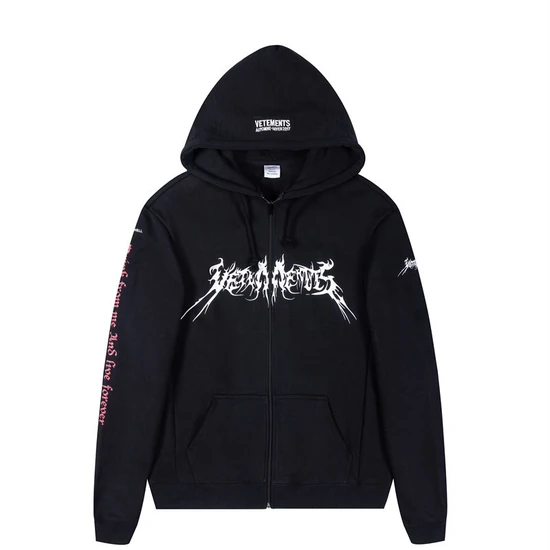 Vetements Logo Zip-Up Hoodie ヴェトモン ロゴ ジップアップ パーカー