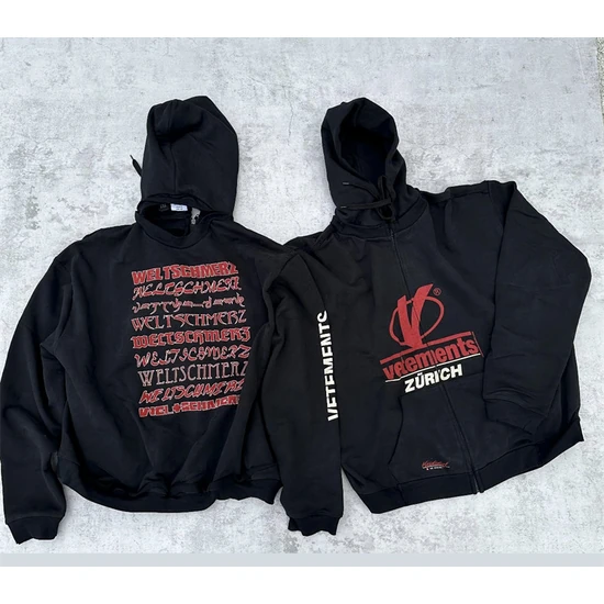 Vetements Logo Zip-Up Hoodie ヴェトモン ロゴ ジップアップ パーカー
