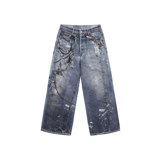 Acne Studios Distressed Chains Jeans アクネ ストゥディオズ ディストレスド チェーン ジーンズ