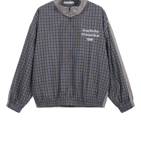 Acne Studios Logo Check Half-Zip Pullover Jacket アクネ ストゥディオズ ロゴ チェック ハーフジップ プルオーバー ジャケット