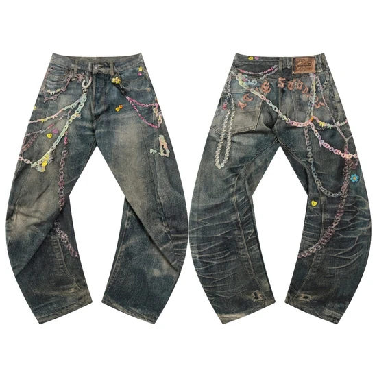 Chain Embellishment Jeans チェーン エンベリッシュメント ジーンズ