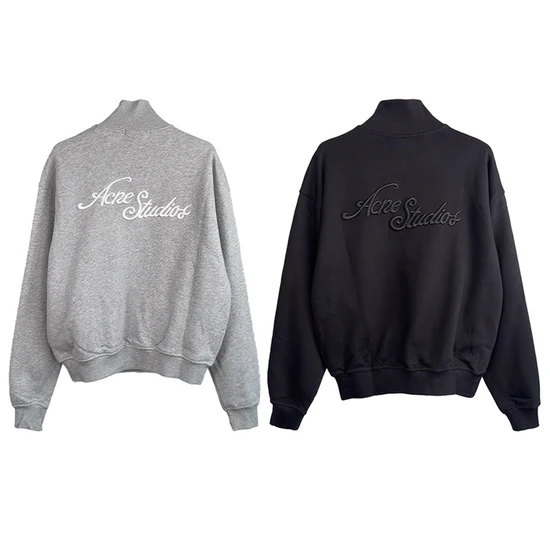 Acne Studios Logo Mock Neck Sweatshirt アクネ ストゥディオズ ロゴ モック ネック スウェットシャツ