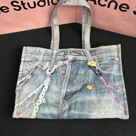 Acne Studios Logo Floral Tote Bag アクネ ストゥディオズ ロゴ フローラル トート バッグ