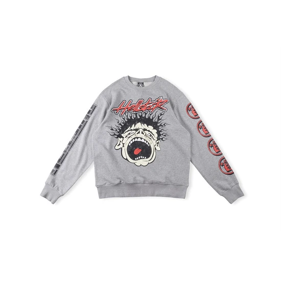 Hellstar Logo Graphic Crew Neck Sweatshirt ヘルスター ロゴ グラフィック クルーネック スウェットシャツ