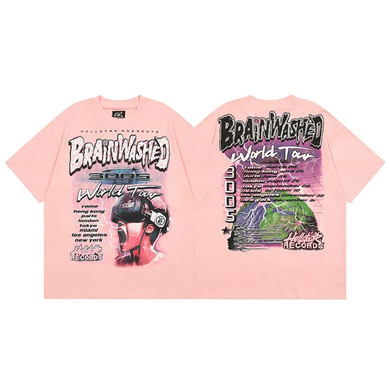 Hellstar World Tour Logo Graphic Crew Neck T-Shirt ヘルスター ワールド ツアー ロゴ グラフィック クルーネック Tシャツ
