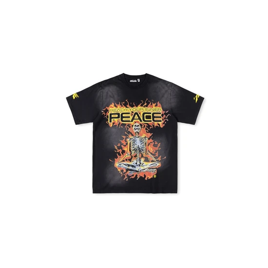 Hellstar Om Flame Graphic T-Shirt ヘルスター オム フレーム グラフィック Tシャツ