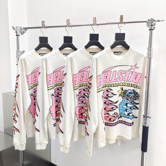 Hellstar Dual Face Graphic Long Sleeve T-Shirt ヘルスター デュアル フェイス グラフィック ロング スリーブ Tシャツ
