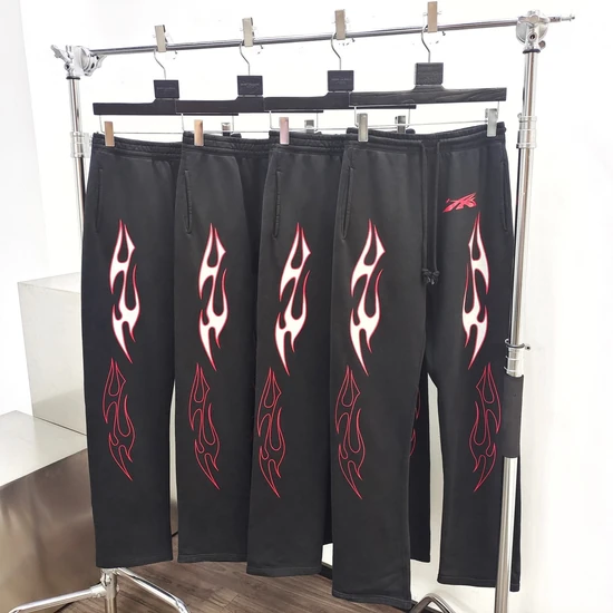 Hellstar Flame Graphic Sweatpants ヘルスター フレーム グラフィック スウェットパンツ