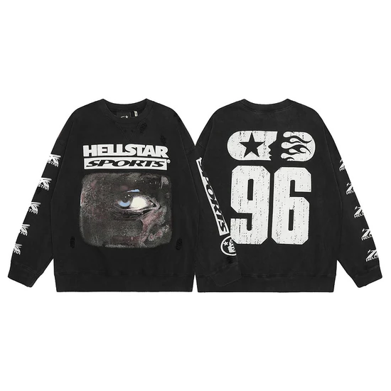 Hellstar Logo Graphic Crew Neck Sweatshirt ヘルスター ロゴ グラフィック クルーネック スウェットシャツ