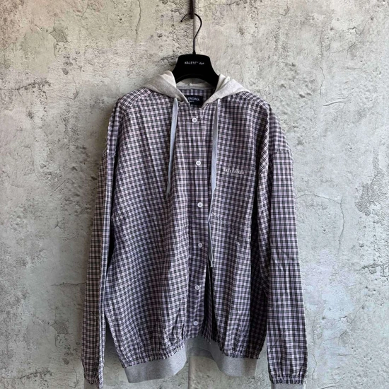 Balenciaga Check Pattern Zip-Up Hoodie バレンシアガ チェック パターン ジップアップ パーカー