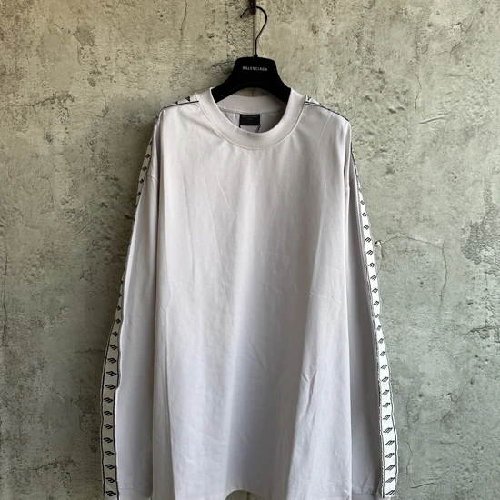 Balenciaga Leaf Stripe Tape Long Sleeve T-Shirt バレンシアガ リーフ ストライプ テープ ロング スリーブ Tシャツ
