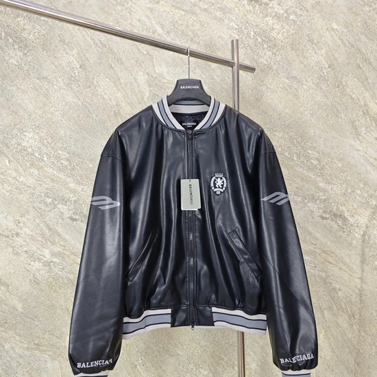 Balenciaga Logo Graphic Leather Jacket バレンシアガ ロゴ グラフィック レザー ジャケット
