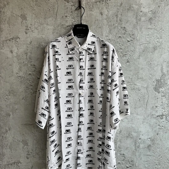 Balenciaga Logo All-Over Print Shirt バレンシアガ ロゴ オールオーバー プリント シャツ