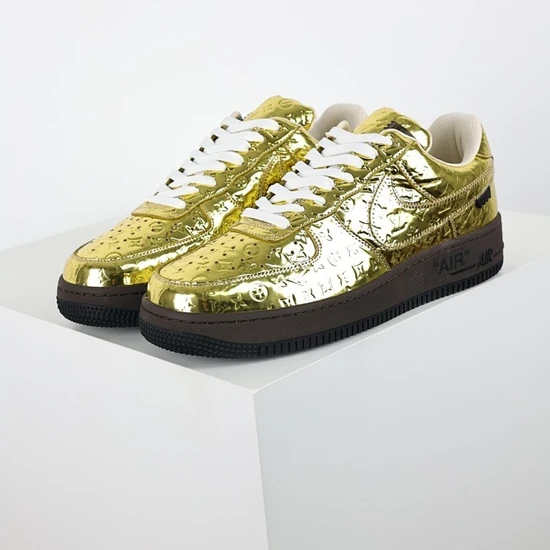 Louis Vuitton × Nike Air Force 1 Low by Virgil Abloh Gold ルイヴィトン × ナイキ エアフォース1 ロー バイ ヴァージル・アブロー ゴールド