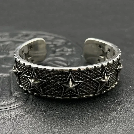 Cody Sanderson Star Motif Textured Cuff Bracelet コディ サンダーソン スター モチーフ テクスチャード カフ ブレスレット