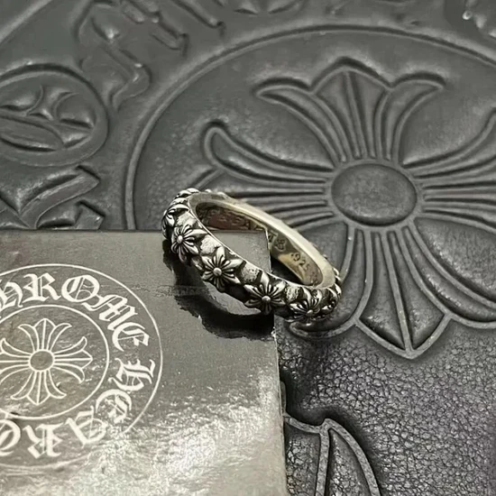 Chrome Hearts Floral Studded Band Ring クロムハーツ フローラル スタッズ バンド リング